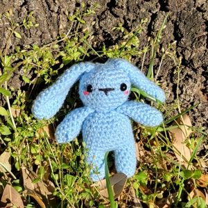 Crocheted Bunny Rabbit Baby Blue - It's a BOY
